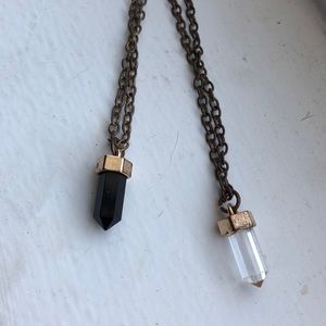 bundle of two quartz necklaces